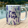 I'm Fine Sparkle Silver Coffee Mug -Limited Edition