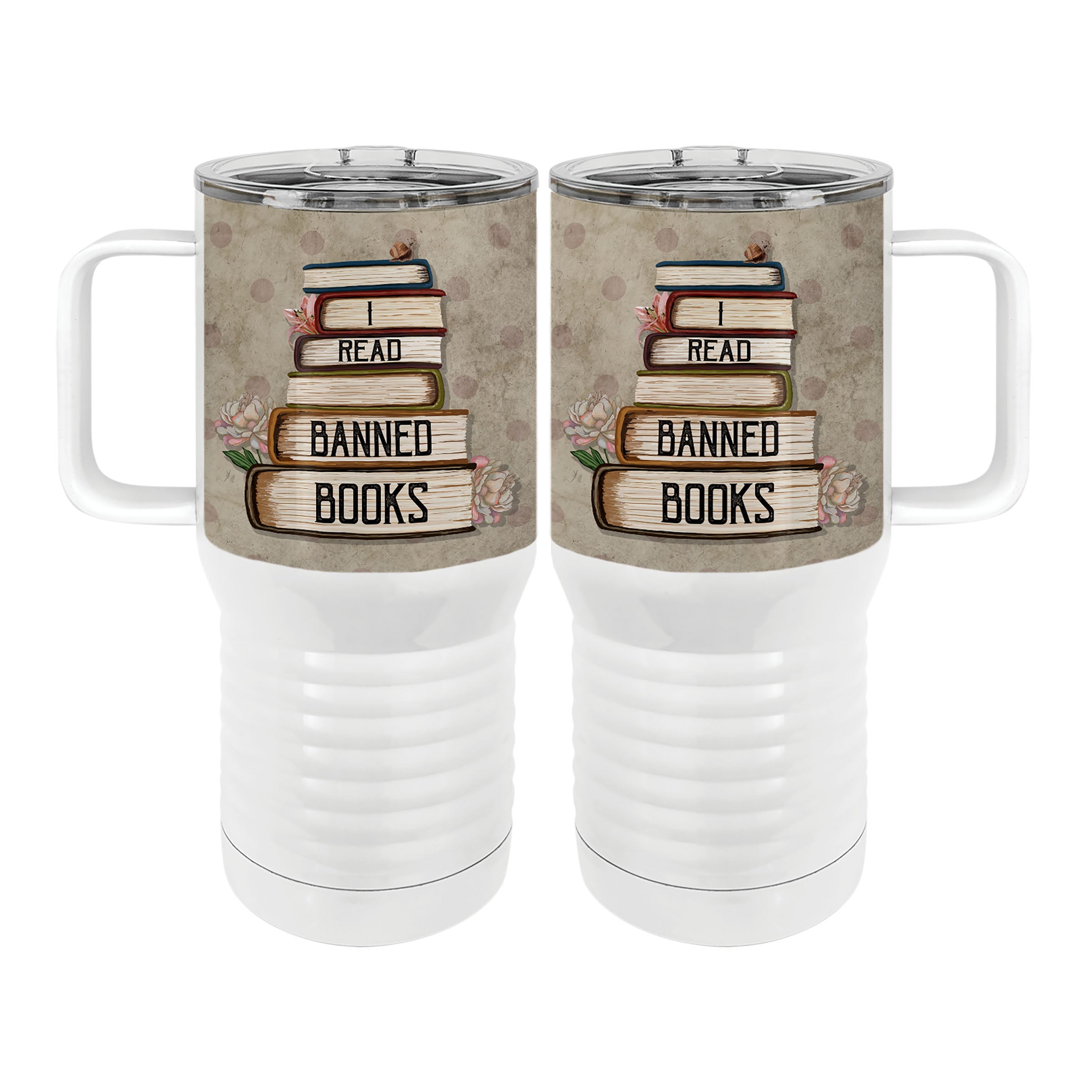 Banned Books 20oz Tall Insulated Stainless Steel Tumbler with Slider Lid