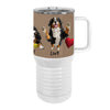 Bernese Eat Play Love 20oz Tall Insulated Stainless Steel Tumbler with Slider Lid