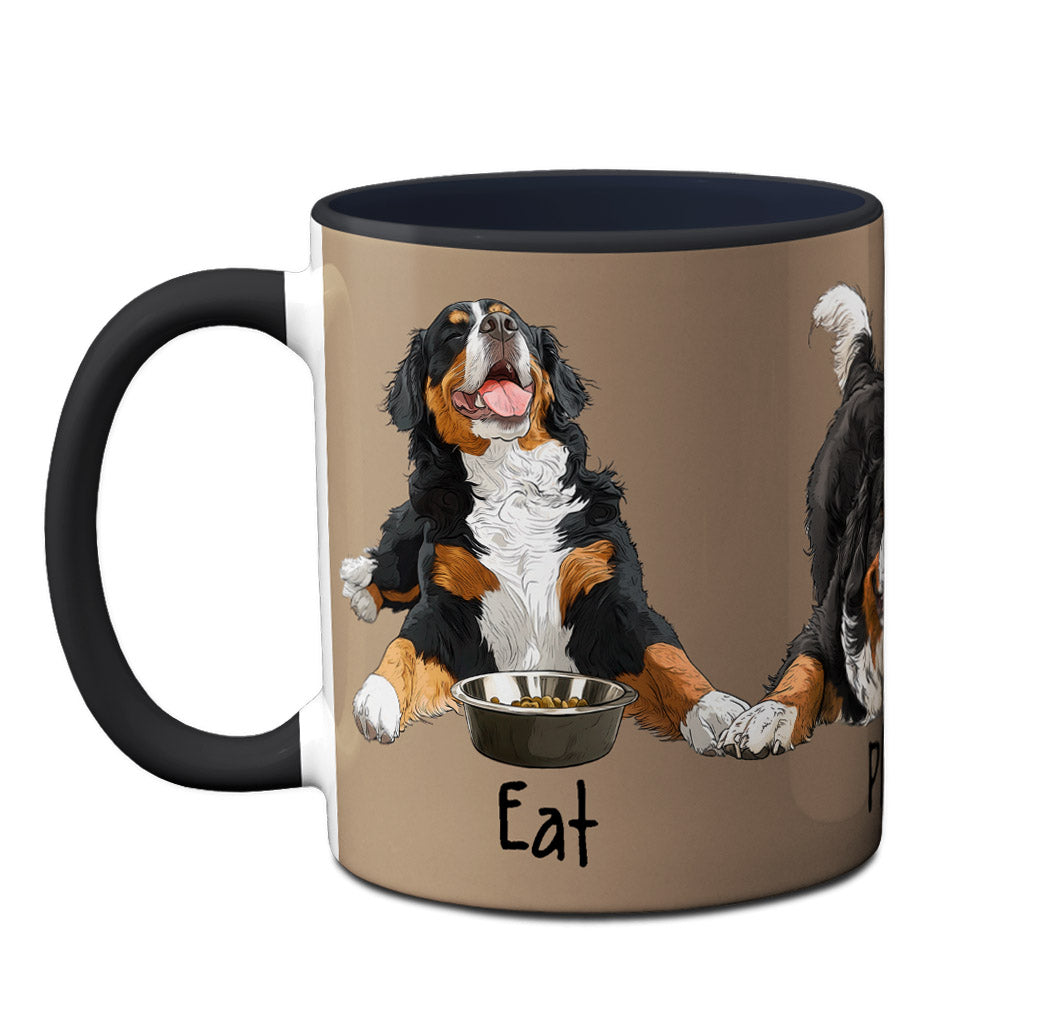 Bernese Eat Play Love Mug by Pithitude