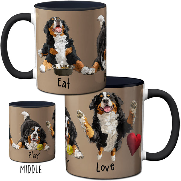 Bernese Eat Play Love Mug by Pithitude
