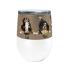 Bernese Eat Play Love 12oz Insulated Stainless Steel Tumbler with Clear Lid