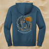 Coral Mermaid Zipper Hoodie Fleece Sweatshirt