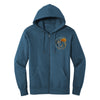 Coral Mermaid Zipper Hoodie Fleece Sweatshirt