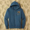 Coral Mermaid Zipper Hoodie Fleece Sweatshirt