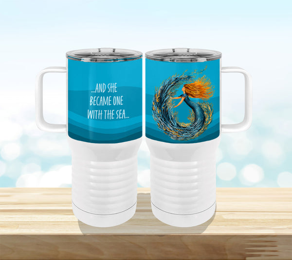 Coral Mermaid 20oz Tall Insulated Stainless Steel Tumbler with Slider Lid