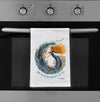 Coral Mermaid Flour Sack Dish Towel