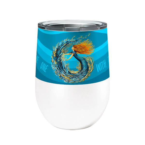 Coral Mermaid 12oz Insulated Stainless Steel Wine Tumbler