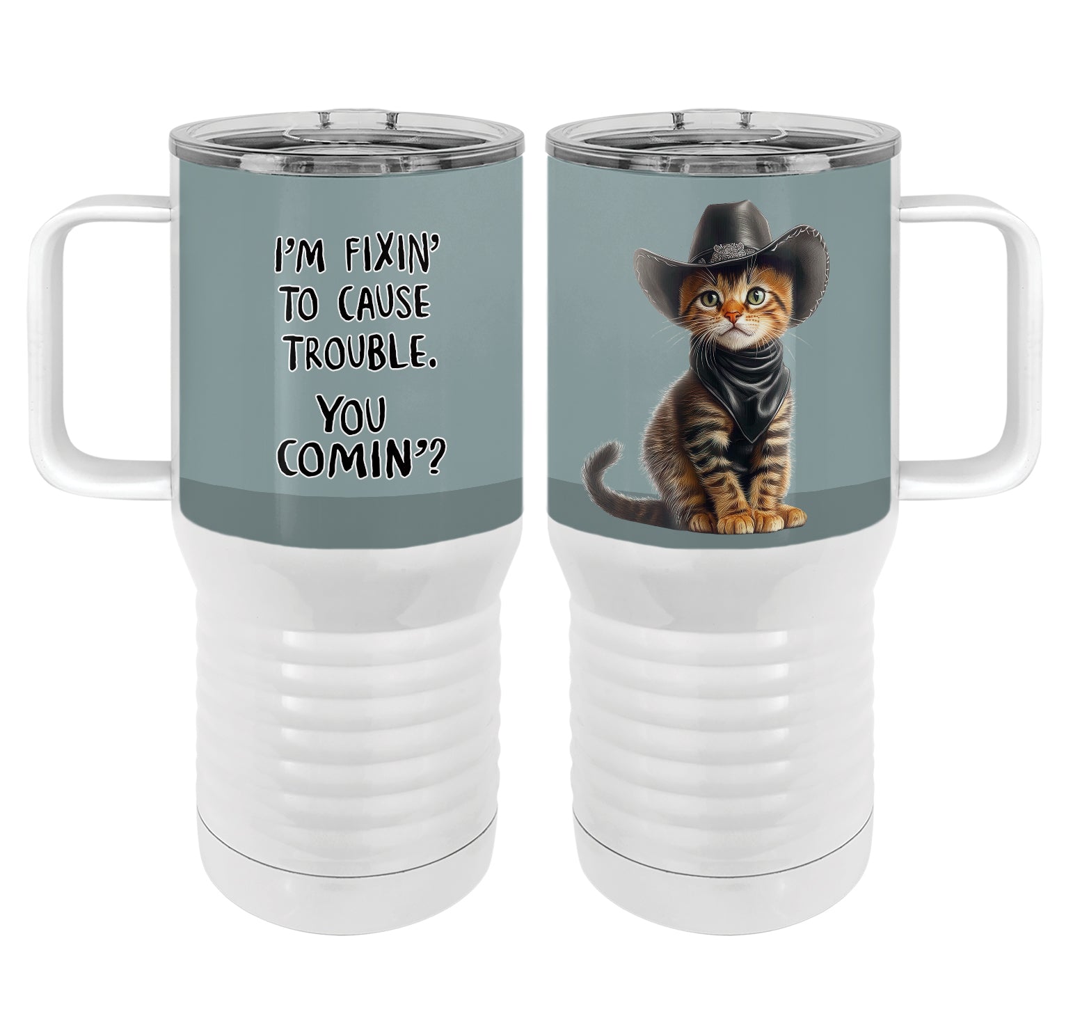 Cowboy Kitten 20oz Tall Insulated Stainless Steel Tumbler with Slider Lid