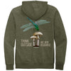 Dragonfly Mushroom Zipper Hoodie Fleece Sweatshirt
