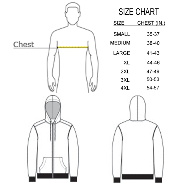Monochrome Emu Zipper Hoodie Fleece Sweatshirt