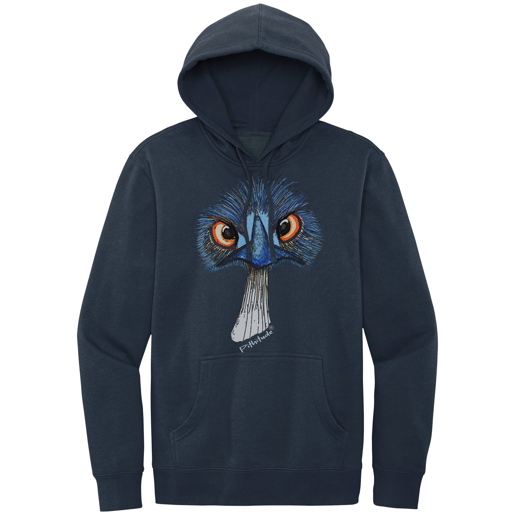 Pithitude Emu Sweatshirt Navy Fleece Men's Hoodie