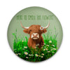Highland Cow Daisies Magnet