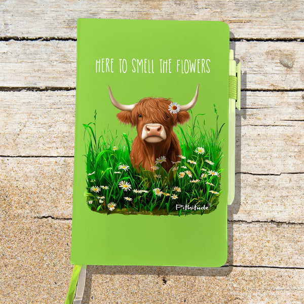 Highland Cow Blank Lined Journal Notebook