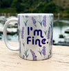 I'm Fine Sparkle Silver Coffee Mug -Limited Edition