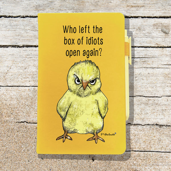 Angry Idiot Chick Blank Lined Journal Notebook