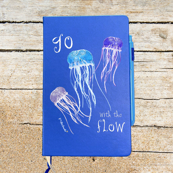 Jellyfish Flow Blank Lined Journal Notebook