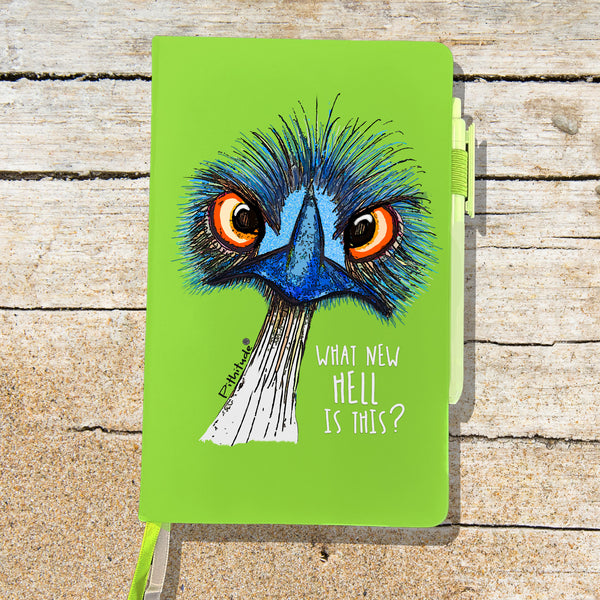 What New Hell Emu Blank Lined Journal Notebook