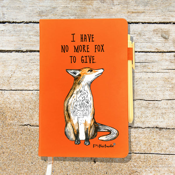No More Fox Blank Lined Journal Notebook
