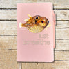 Pufferfish Breathe Blank Lined Journal Notebook