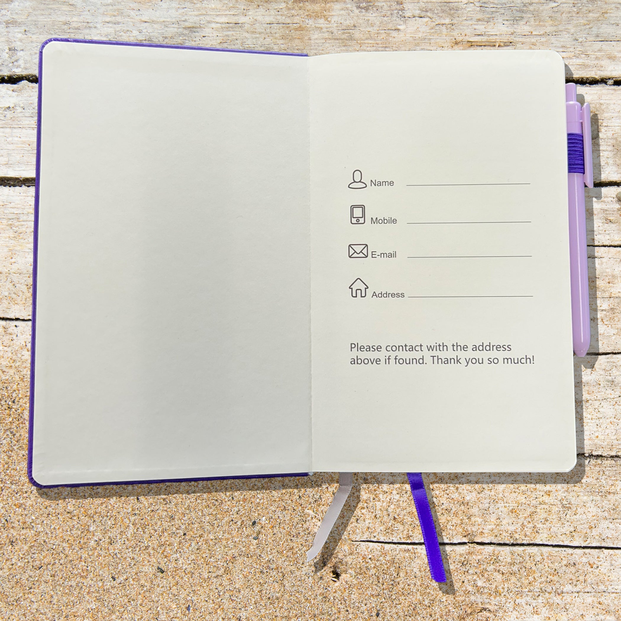 Bad Day Purple Blank Lined Journal Notebook- Donna Lake Limited Edition