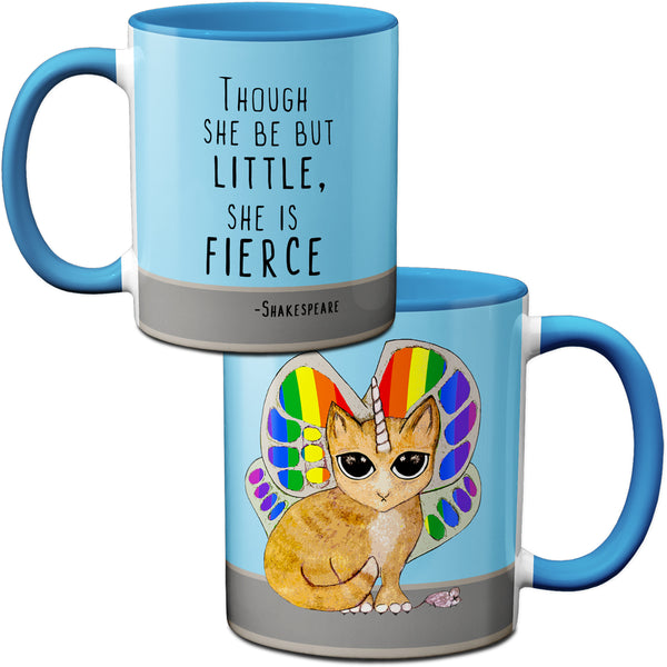 Rainbow Butterfly Unicorn Kitty Mug