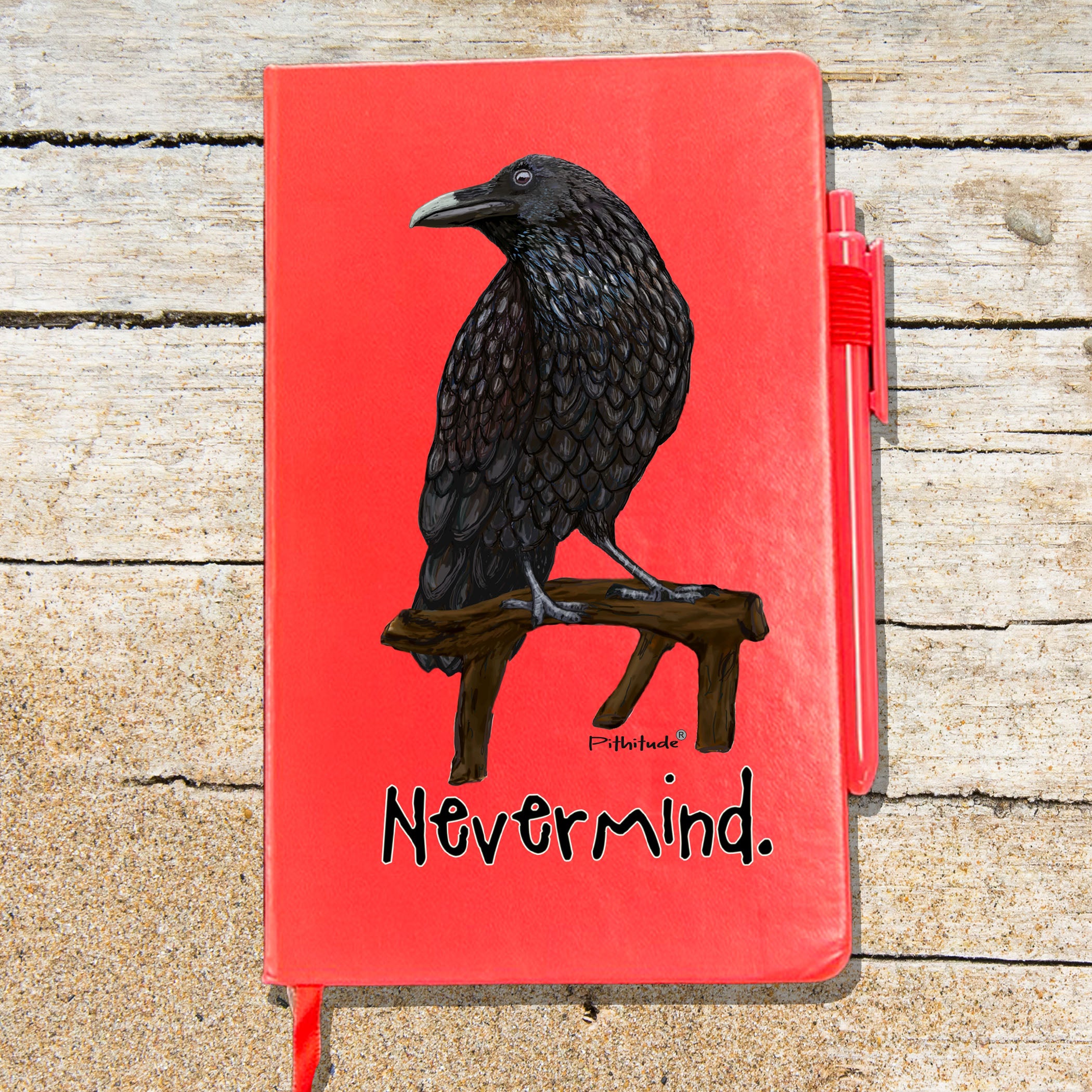 Raven Nevermind Blank Lined Journal Notebook