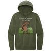 Sasquatch Not Going Sweatshirt Olive Green Fleece Hoodie