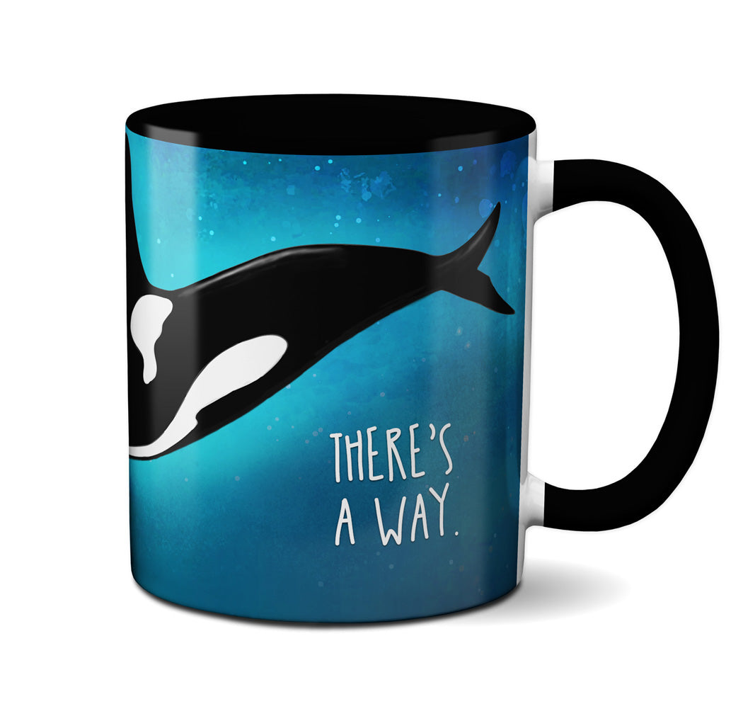 Orca Mug, Easily Distracted by Orcas, Orca Coffee Cup, Mug for Orca Lovers,  Killer Whale Mug