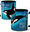 Orca Whale Way Black Coffee Mug by Pithitude