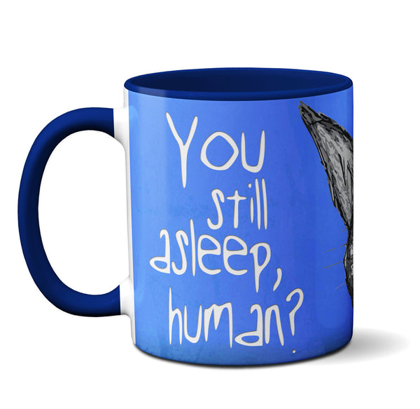 Peeking Cat Human Mug by Pithitude