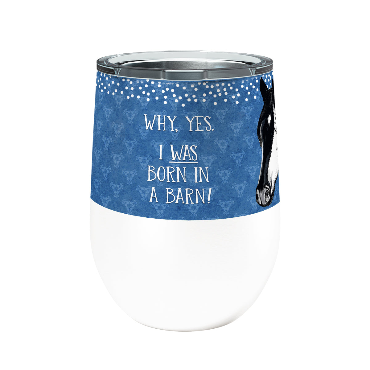 Barn Horse 12oz Stemless Insulated Stainless Steel Tumbler