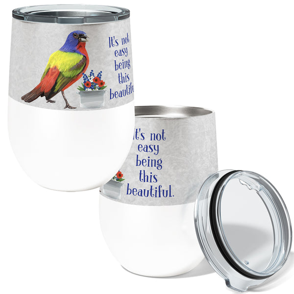 Beautiful Bunting 12oz Insulated Stainless Steel Tumbler with Clear Lid