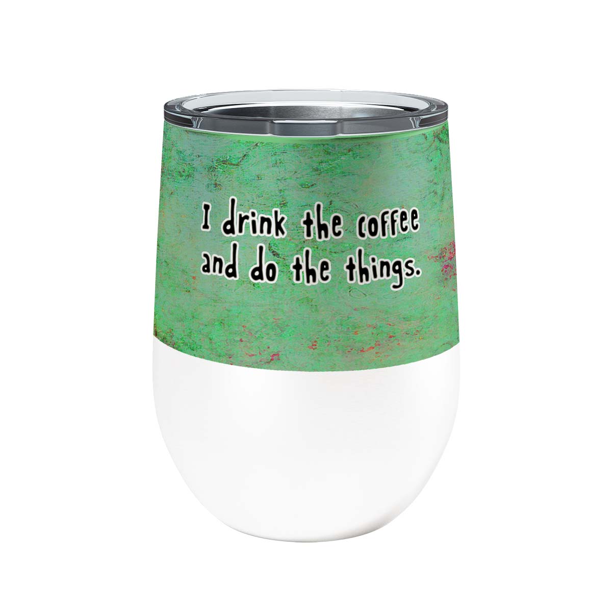 Beaver Things 12oz Stemless Insulated Stainless Steel with Clear Lid