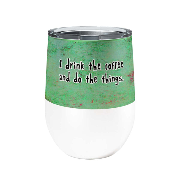 Beaver Things 12oz Stemless Insulated Stainless Steel with Clear Lid