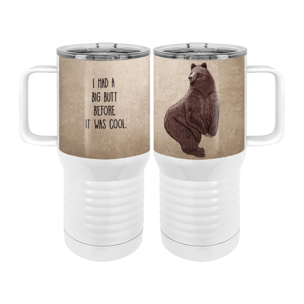 Big Butt Bear 20oz Tall Insulated Stainless Steel Tumbler with Slider Lid