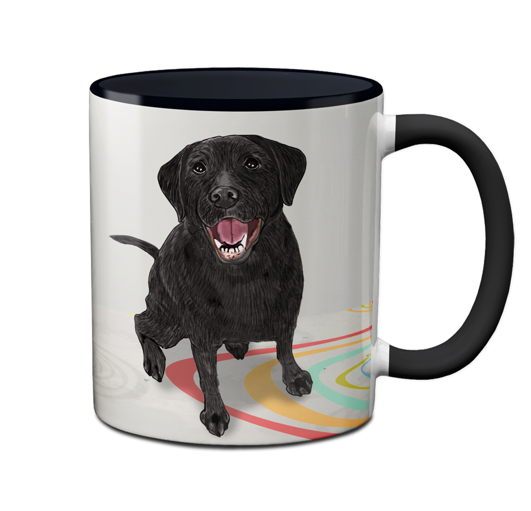 Black Labrador Person Mug by Pithitude