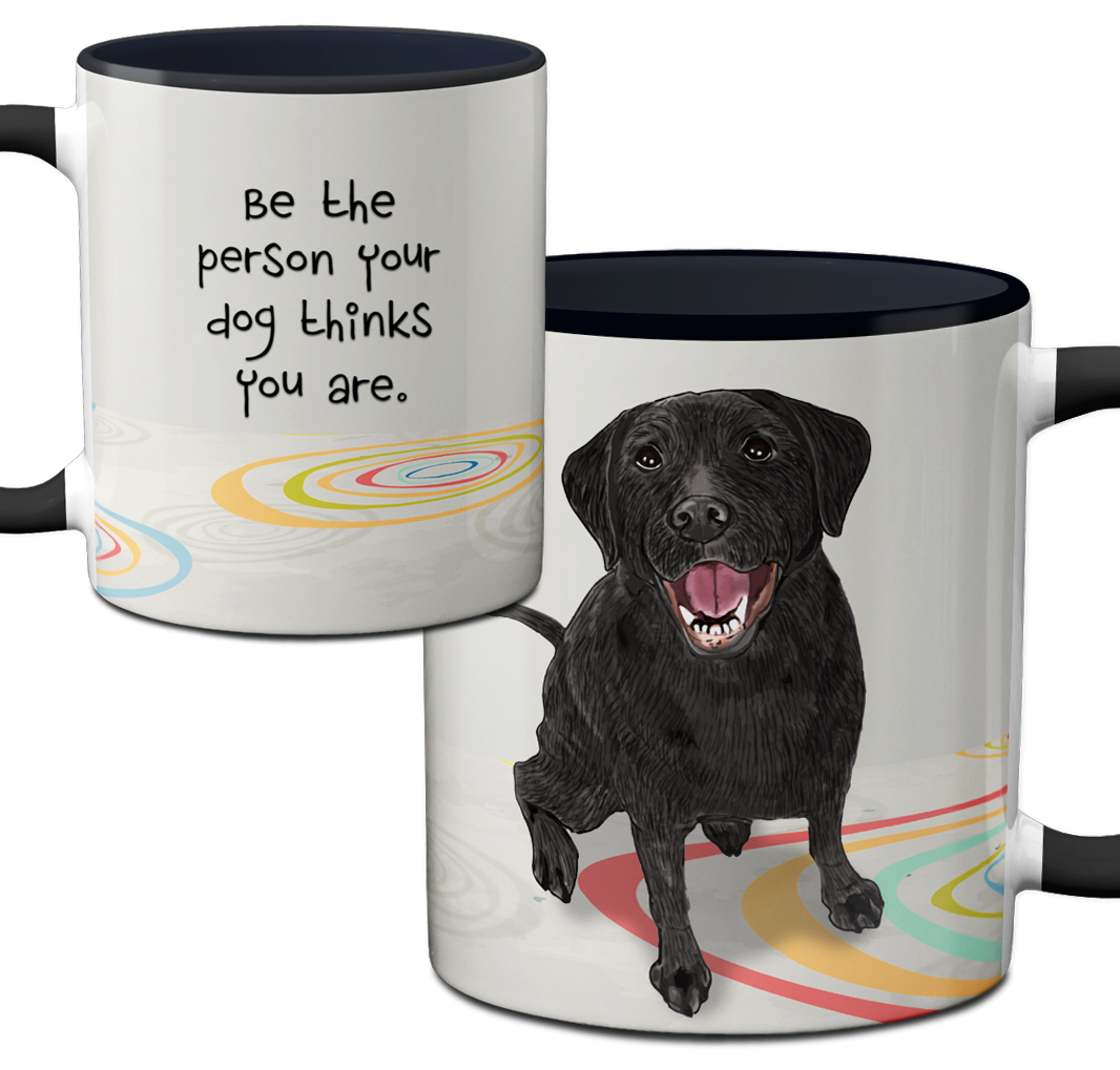 Black Labrador Person Mug by Pithitude