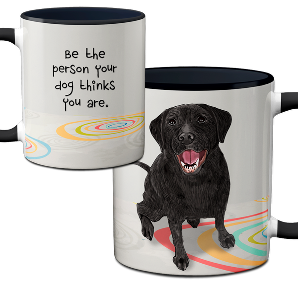 Black Labrador Person Mug by Pithitude