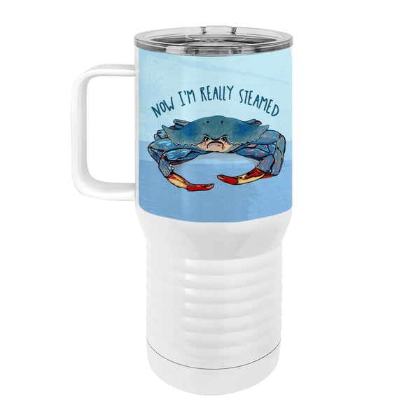 Blue Crab Steamed 20oz Tall Insulated Stainless Steel Tumbler with Slider Lid