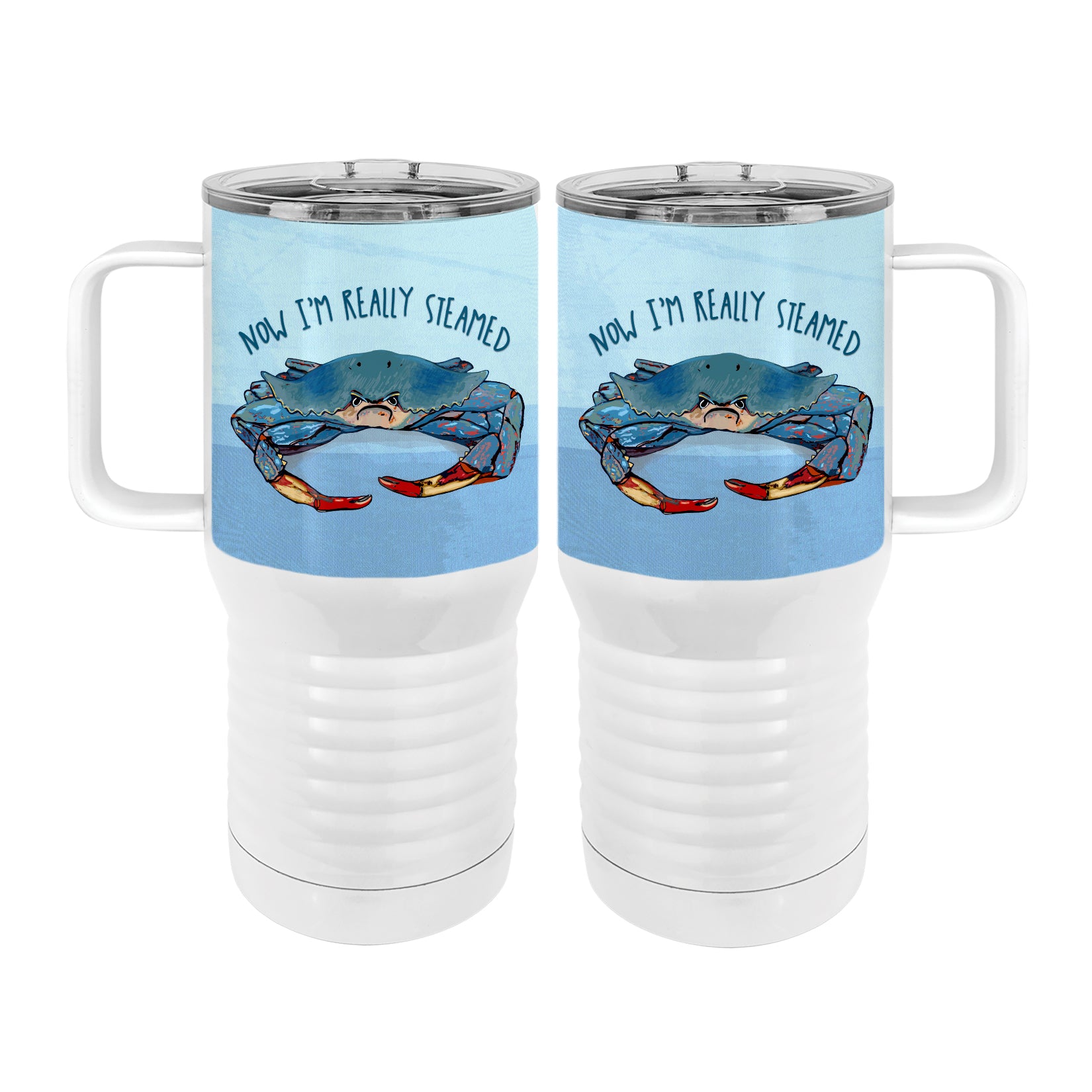 Blue Crab Steamed 20oz Tall Insulated Stainless Steel Tumbler with Slider Lid