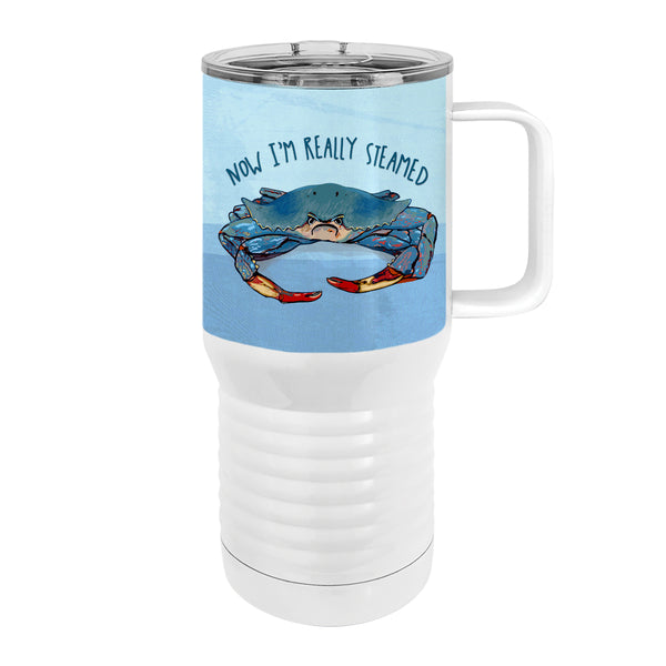 Blue Crab Steamed 20oz Tall Insulated Stainless Steel Tumbler with Slider Lid