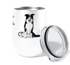 Border Collie Dog Hair and Coffee 12oz Insulated Stainless Steel Travel Tumbler