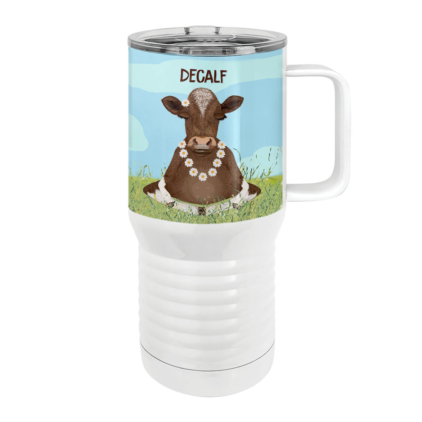 Calf Decalf 20oz Tall Insulated Stainless Steel Tumbler with Slider Lid