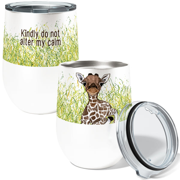 Calm Giraffe 12oz Stemless Insulated Stainless Steel Tumbler