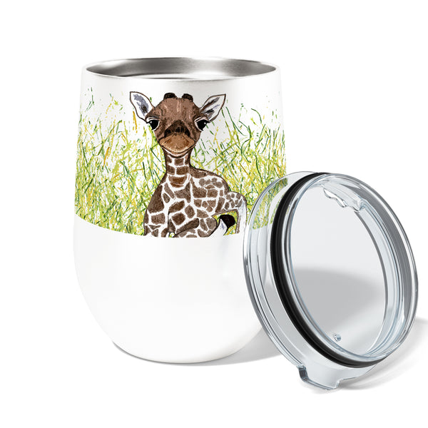 Calm Giraffe 12oz Stemless Insulated Stainless Steel Tumbler