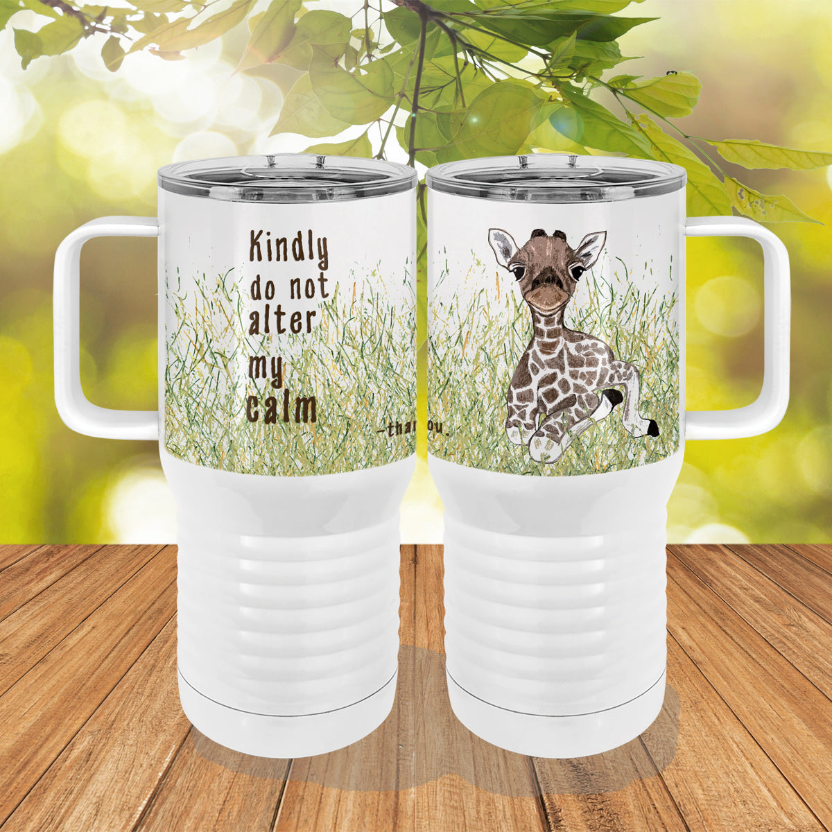 Calm Giraffe 20oz Tall Insulated Stainless Steel Tumbler with Slider Lid