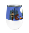 Sasquatch Campfire Buns 12oz Insulated Stainless Steel Tumbler with Clear Lid