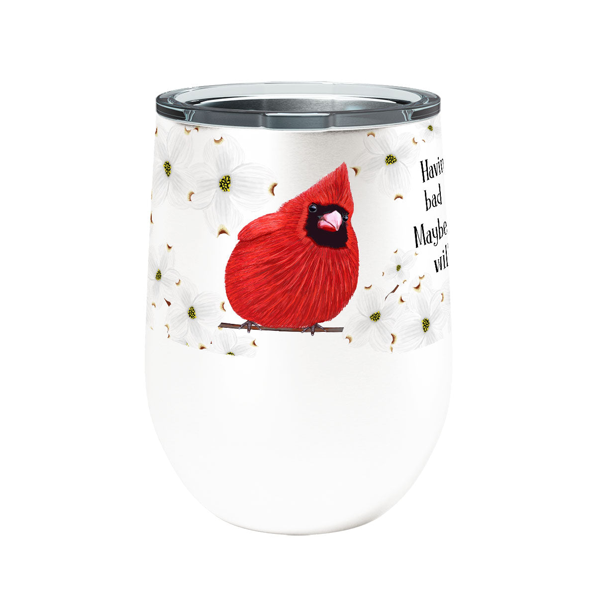 Cardinal Cussing 12oz Insulated Stainless Steel Tumbler with Clear Lid