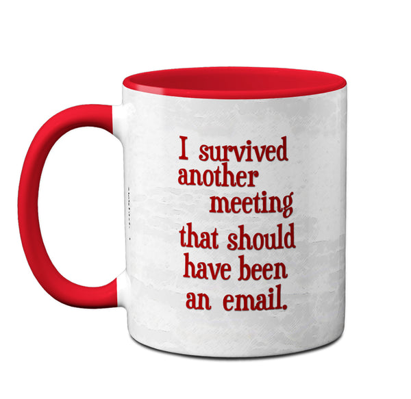 Chicken Meeting Red Mug Cup